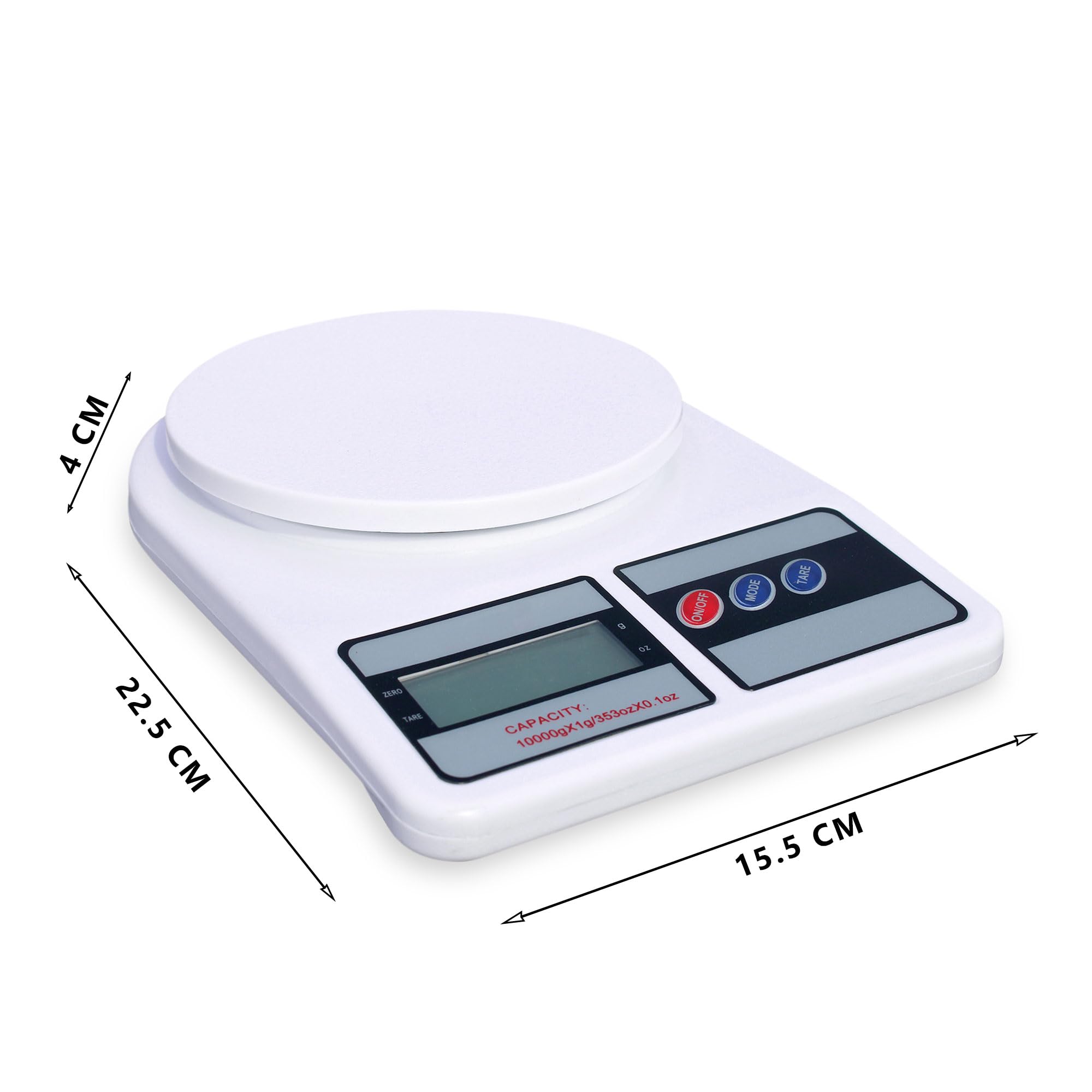 Glun Weight Machine For Kitchen, Digital Scale With Lcd Display, Scale For Home Baking, Cooking & Balance Diet. Weighing Machine